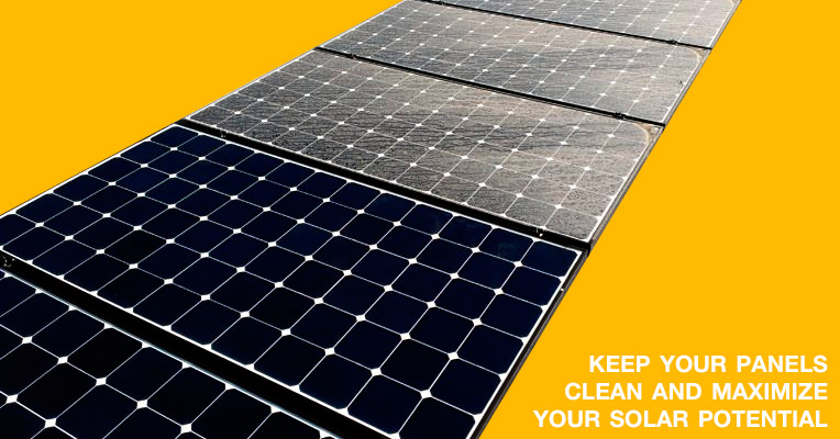 Cleaning a Solar Panel Raises Efficiency
