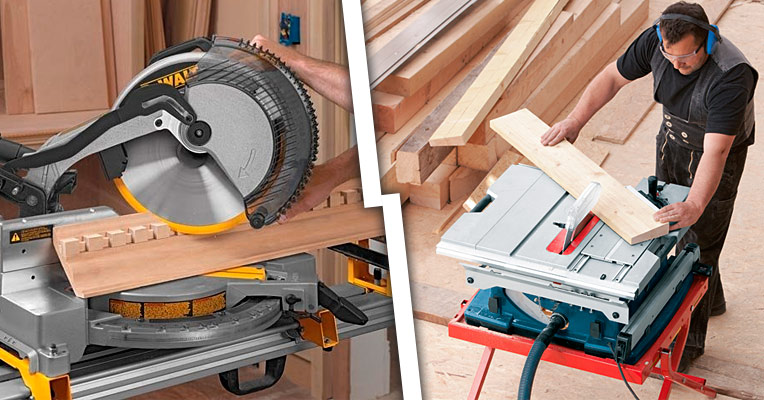 How a miter saw and table saw compare