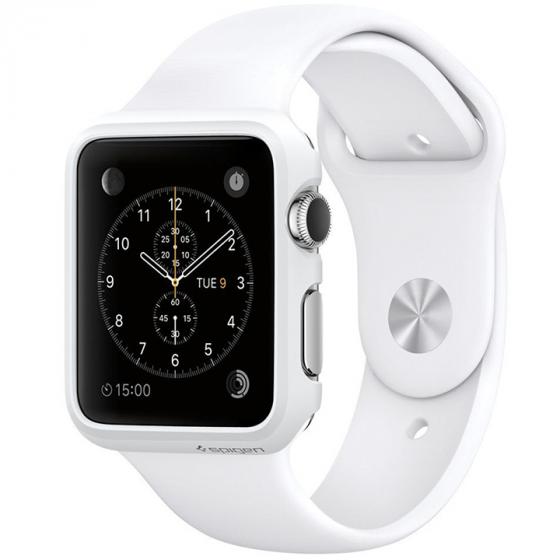 Apple Watch 7000 Series Aluminum Case Sport with White Sport Band