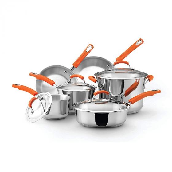 Rachael Ray Classic 75813 Stainless Steel 10-Piece Cookware Set