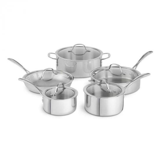 Calphalon Tri-Ply 1874301 10-Piece Stainless Steel Cookware Set