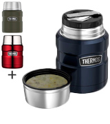 Thermos 16 oz Stainless King Food Jar with Folding Spoon