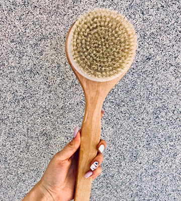 Minalo Best Bath Dry Body Brush Natural Boar Bristles Shower Back Scrubber - Bestadvisor