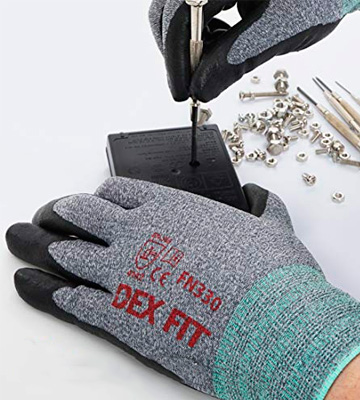 DEX FIT (1 Pair) Cru553 Smart Touch Level 5 Cut Resistant Kevlar Gloves - Bestadvisor