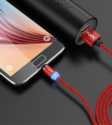 TOPK 6-Pack Magnetic Charging Cable (Type-C, Micro USB, Lighting) - Bestadvisor