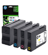 HP 950 & 951 4 Ink Cartridges | Black, Cyan, Magenta, Yellow
