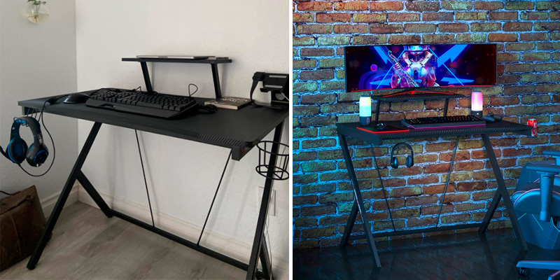 Review of MOTPK 40 inch Gaming Desk with Monitor Shelf