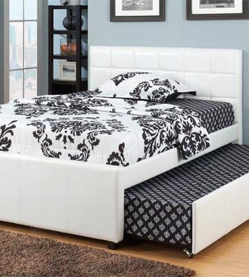Poundex Full Bed with Roll-out Trundle - Bestadvisor