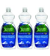 Seventh Generation Natural Dish Liquid, Fragrance Free, 25 Ounce Pack of 3