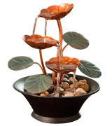 Bits and Pieces COMINHKPR76530 Water Lily Tabletop Fountain