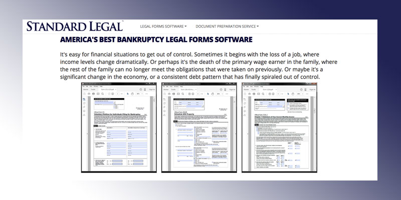 Review of Standard Legal Bankruptcy Legal Forms Software
