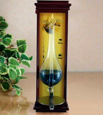 Ambient Weather WS-YG634 Antique Storm Glass Barometer with Cherry Wood Frame - Bestadvisor