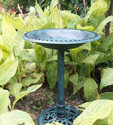 VIVOHOME Polyresin Lightweight Antique Outdoor Garden Bird Bath - Bestadvisor