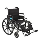 Medline MDS806575 K4 Extra-Wide Lightweight Elevating Wheelchair