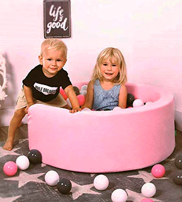 LANGXUN Macaron Pink Kids Ball Pit Playpen for Baby - Bestadvisor