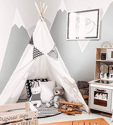 little dove Kids Foldable Teepee Play Tent with Carry Case - Bestadvisor