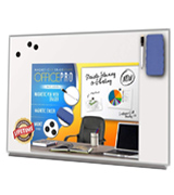OfficePro OPDEB Ultra-Slim Magnetic Dry Erase Board 36x24 Inch