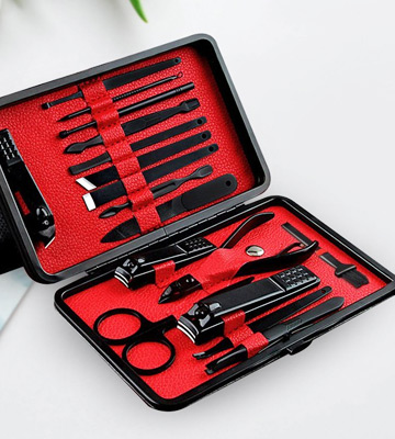 Mifine 16pcs Mens Manicure Set Stainless Steel Professional Grooming Kit - Bestadvisor