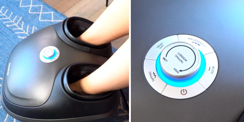 RENPHO Shiatsu Tapping Heat Deep Kneading Electric Foot Massage Machine in the use - Bestadvisor
