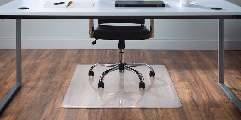 Review of AmazonBasics 47" x 59" Vinyl Chair Mat Protector for Hard Floors