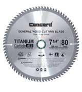Concord WCB0725T080HP General Purpose Hard & Soft Wood Saw Blade
