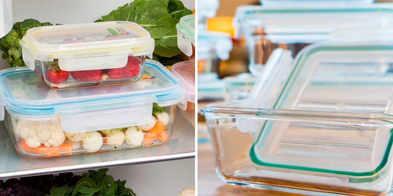 Review of 5 STARS UNITED Glass Meal Prep Lunch Boxes