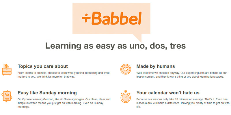 Review of Babbel Learn Spanish Courses
