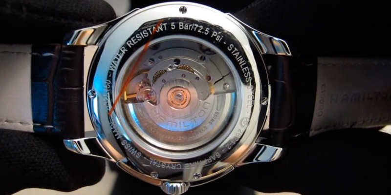 Hamilton H32515535 Men's Jazzmaster Analog Display Brown Watch in the use - Bestadvisor