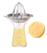 OXO Good Grips SteeL Small Citrus Juicer with Built-In Measuring Cup and Strainer