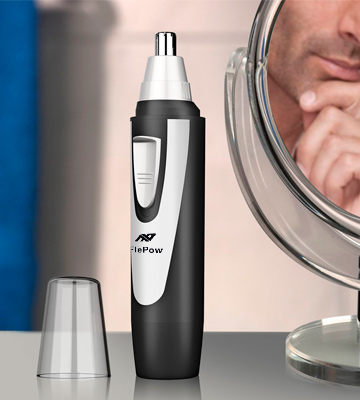 FlePow Ear and Nose Hair Trimmer 2019 Professional Painless Eyebrow and Facial Hair Trimmer for Men and Women, Battery-Operated - Bestadvisor