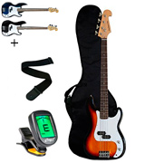 Crescent EB-SB-Tuner-Picholder-Pics Electric Bass Guitar Starter Kit
