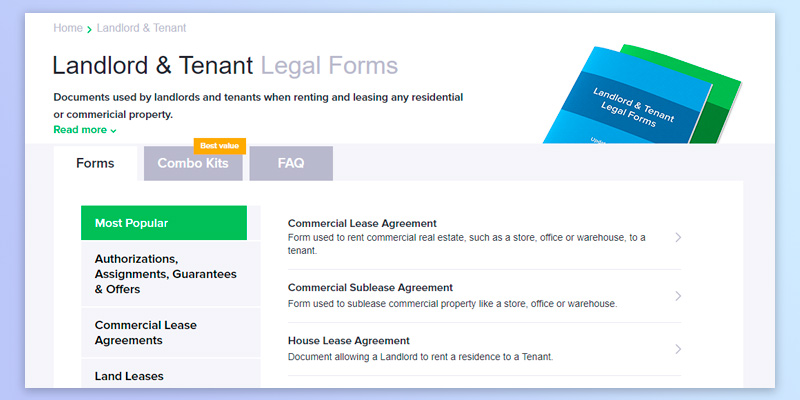 FindLegalForms Lease Agreement in the use - Bestadvisor