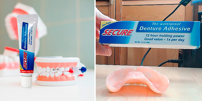 Review of SECURE (4-Pack) Zinc Free - Extra Strong Waterproof Denture Adhesive