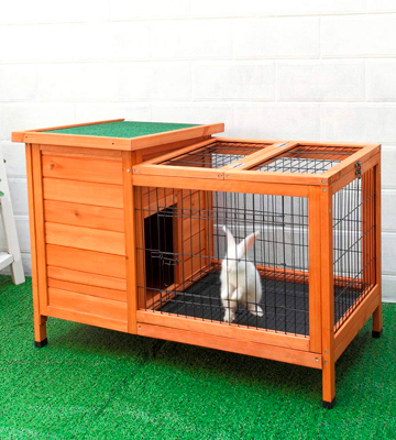 Petpark Rabbit Hutch Wood Rabbit Cage Indoor for Small Animals - Bestadvisor