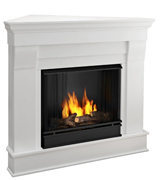 Real Flame 5950-W Chateau Corner Gel Fireplace in White
