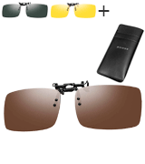 SOXICK Cs-j3039 Clip-On Polarized Sunglasses for Glasses- Unise
