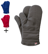 Big Red House Oven Mitts with The Heat Resistance of Silicone and Flexibility of Cotton