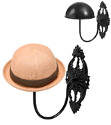 MyGift SHOMHNK004 Decorative Vintage Style Black Metal Wall Mounted Entryway Hat
