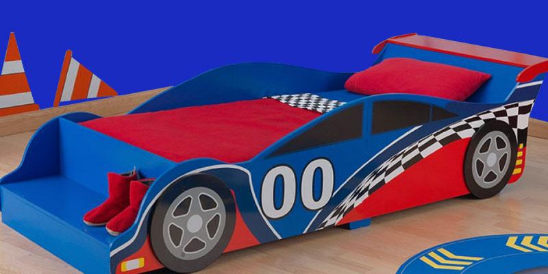 KidKraft Race Car Toddler Bed in the use - Bestadvisor
