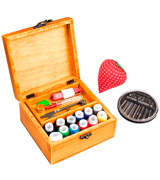 MissLytton Wooden Sewing Box with Sewing Kit Accessories