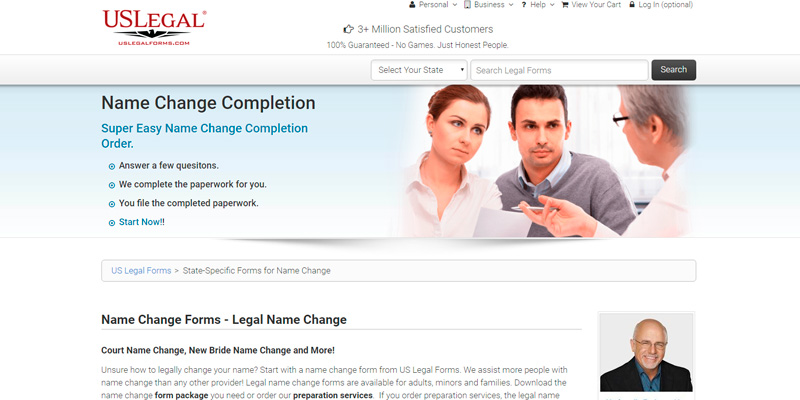 Review of USLegal Legal Name Change
