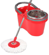 Hapinnex SM-03-RD Spin Wringer Mop Bucket Set