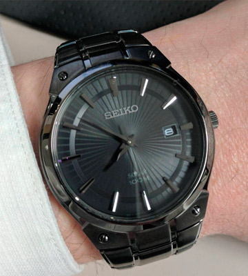 Seiko SNE325 Solar Black Stainless Steel Watch - Bestadvisor