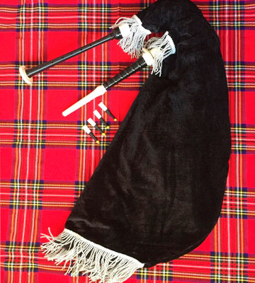 AAR Scottish Goose Bagpipe with Black Velvet Bag and Silver Mounts - Bestadvisor
