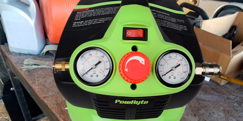 Review of PowRyte 5001430 4-Gallon 135 PSI Pancake Compressor