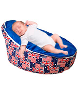 Vesta Baby Baby Bean Bag Chair 3-point Safety Harness For Infants, UNFILLED
