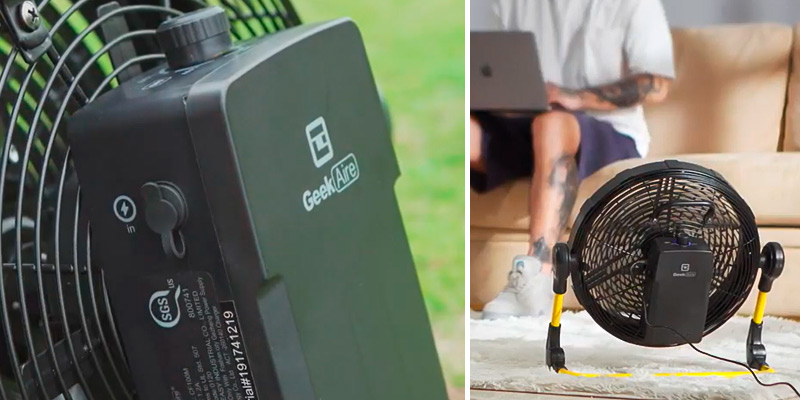 Geek Aire Rechargeable Outdoor Misting Fan in the use - Bestadvisor