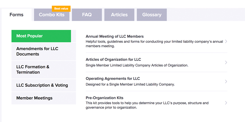 Detailed review of FindLegalForms Limited Liability Co. Legal Forms - Bestadvisor