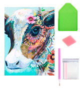 WYQN Colorful Cow DIY 5D Diamond Painting by Number Kits