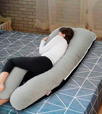 Meiz U-Shaped Full Body Pregnancy Pillow with Jersey Cover - Bestadvisor